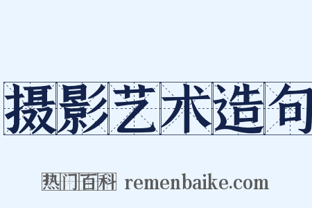 摄影艺术造句是什么意思的图片